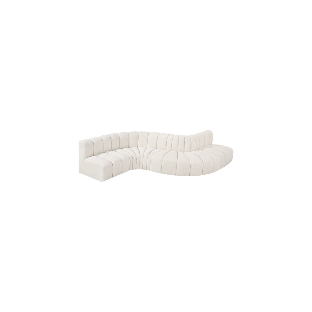 Arc Cream Boucle Fabric Modular Sofa