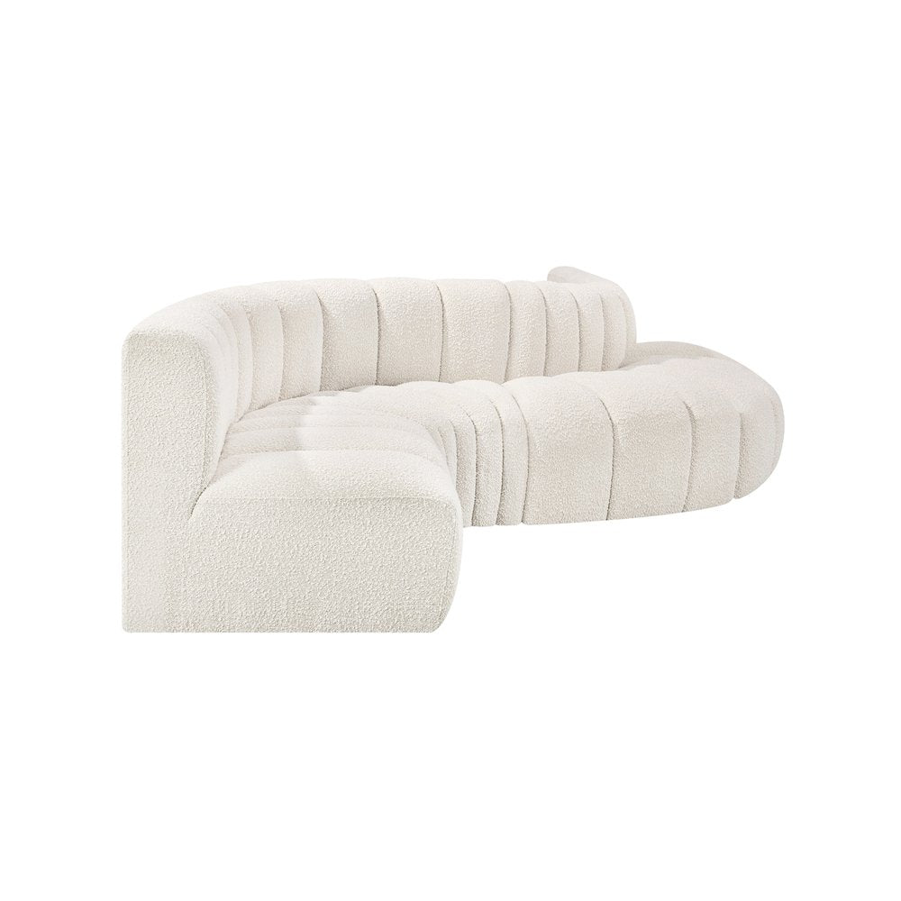 Arc Cream Boucle Fabric Modular Sofa