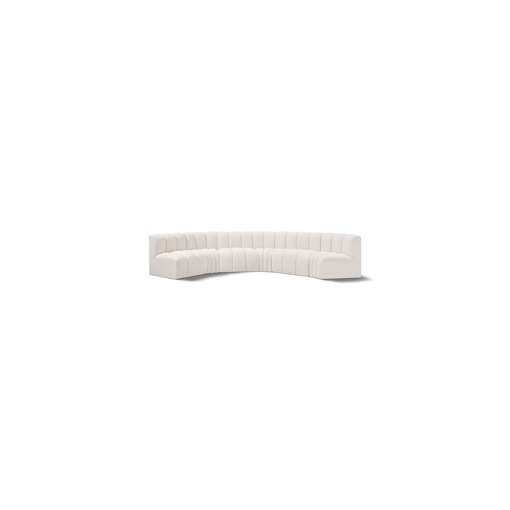 Arc Cream Boucle Fabric Modular Sofa