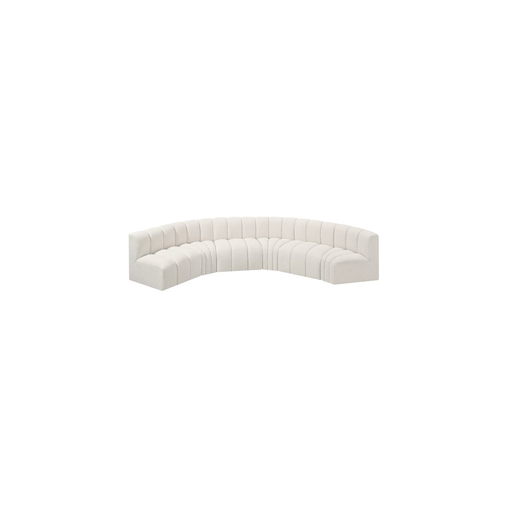 Arc Cream Boucle Fabric Modular Sofa