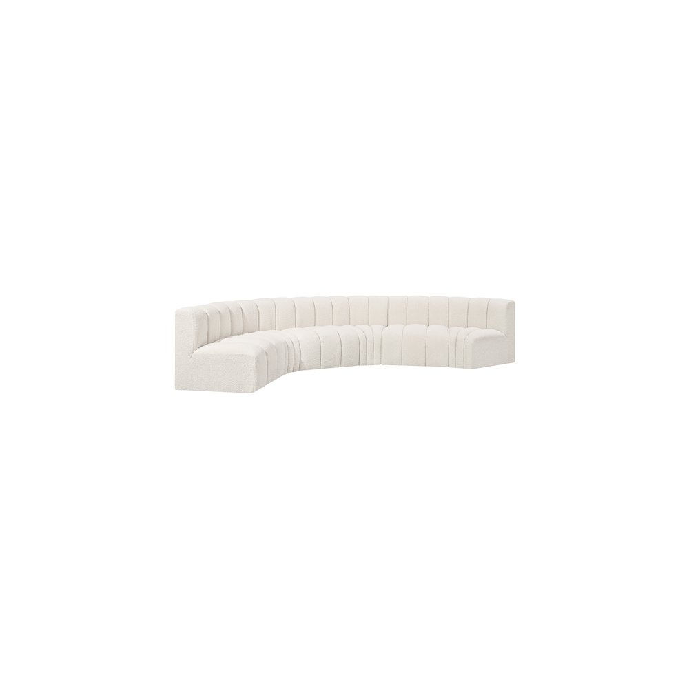 Arc Cream Boucle Fabric Modular Sofa