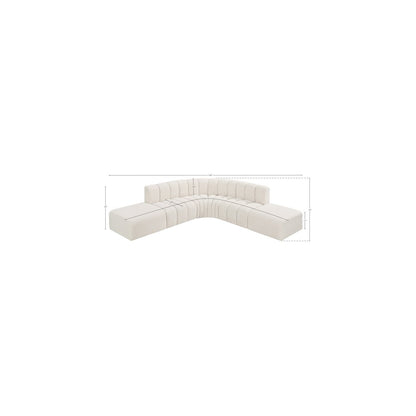 Arc Cream Boucle Fabric Modular Sofa