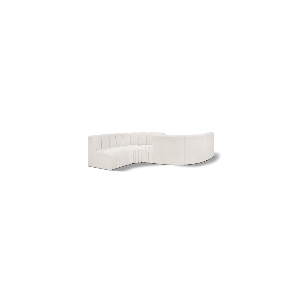 Arc Cream Boucle Fabric Modular Sofa