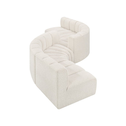 Arc Cream Boucle Fabric Modular Sofa