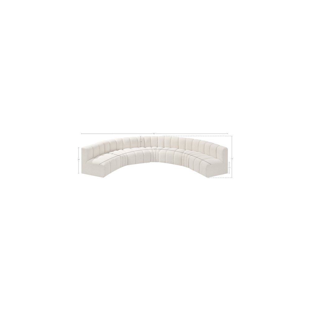 Arc Cream Boucle Fabric Modular Sofa