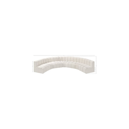 Arc Cream Boucle Fabric Modular Sofa