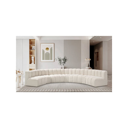 Arc Cream Boucle Fabric Modular Sofa
