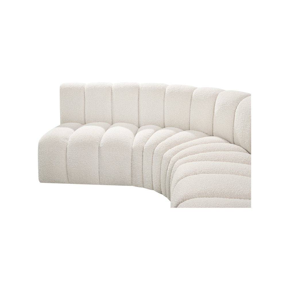 Arc Cream Boucle Fabric Modular Sofa