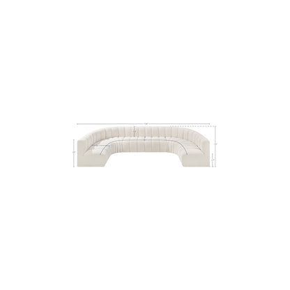 Arc Cream Boucle Fabric Modular Sofa
