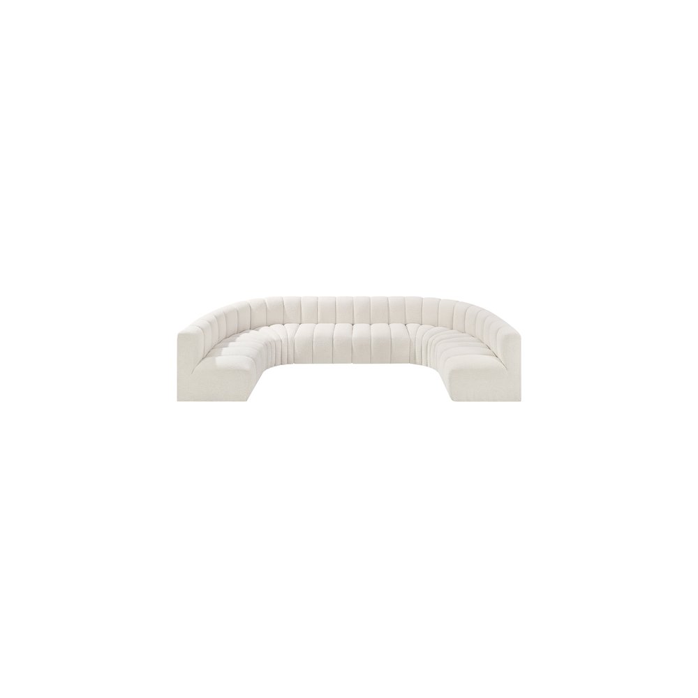Arc Cream Boucle Fabric Modular Sofa