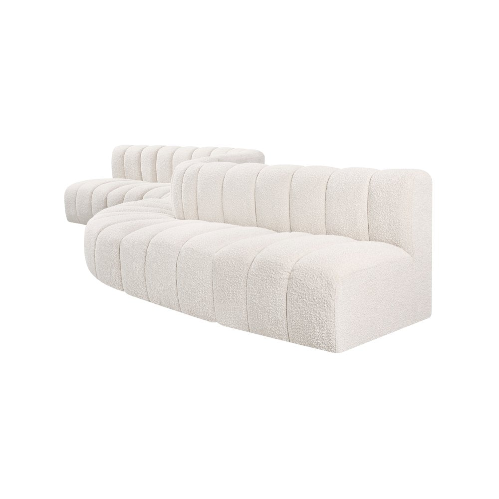 Arc Cream Boucle Fabric Modular Sofa