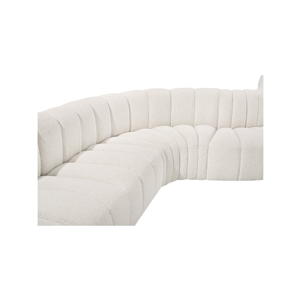 Arc Cream Boucle Fabric Modular Sofa