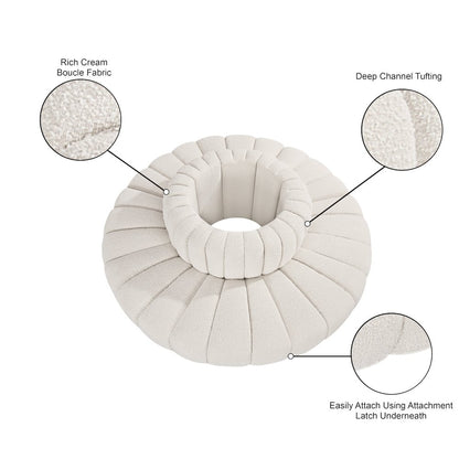 Arc Cream Boucle Fabric Modular Sofa