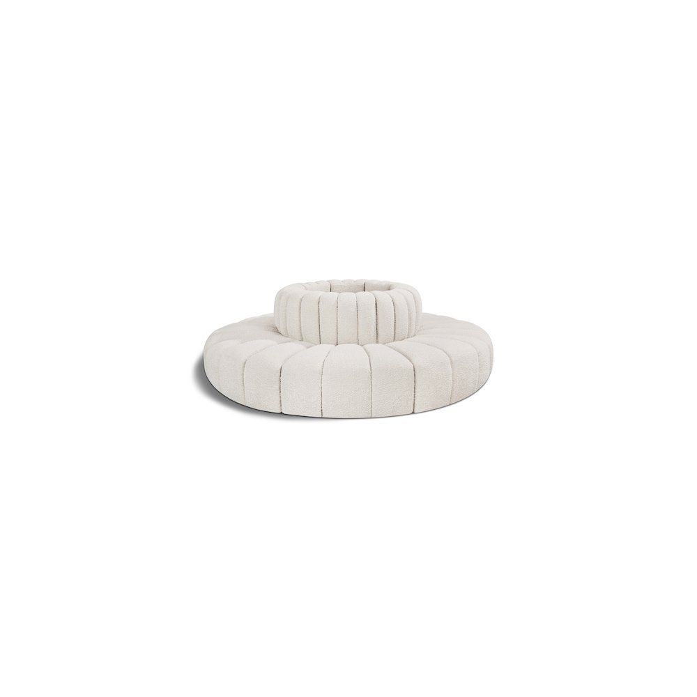 Arc Cream Boucle Fabric Modular Sofa