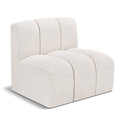 Arc Cream Boucle Fabric Straight Chair