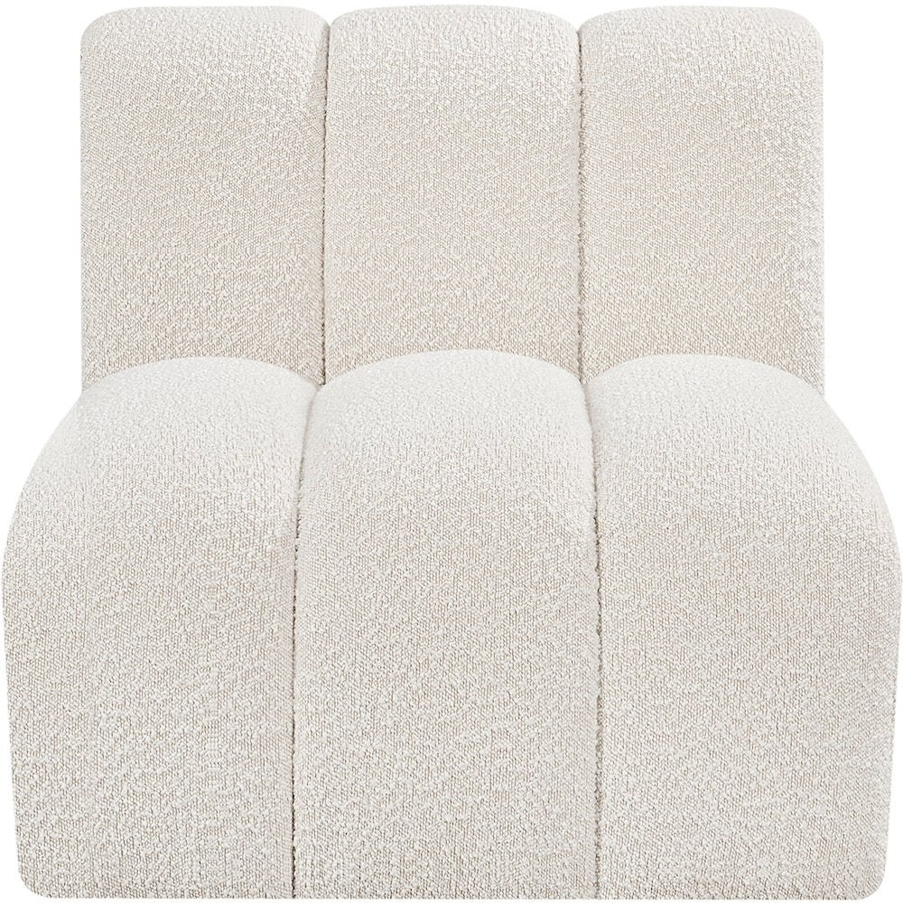 Arc Cream Boucle Fabric Straight Chair