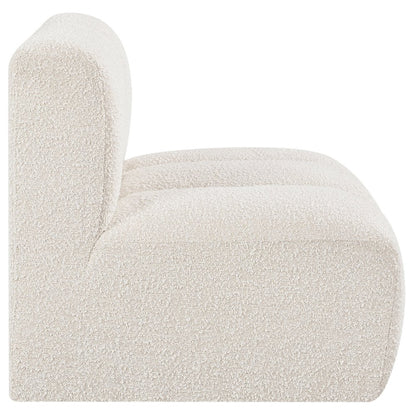 Arc Cream Boucle Fabric Straight Chair