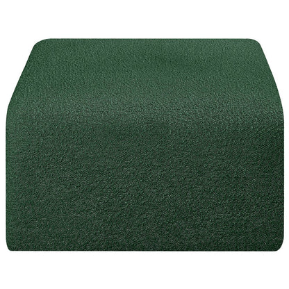 Arc Green Boucle Fabric Ottoman