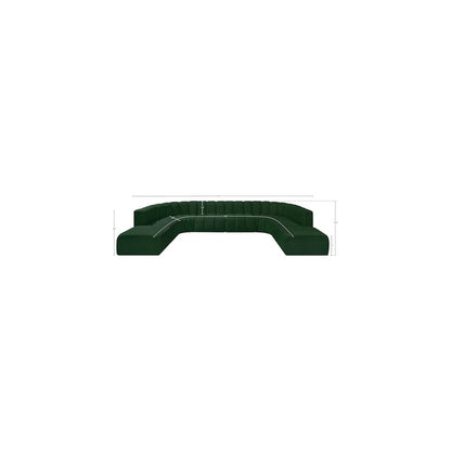 Arc Green Boucle Fabric Modular Sofa
