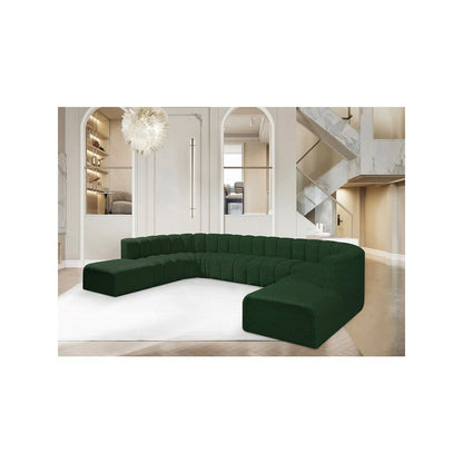 Arc Green Boucle Fabric Modular Sofa