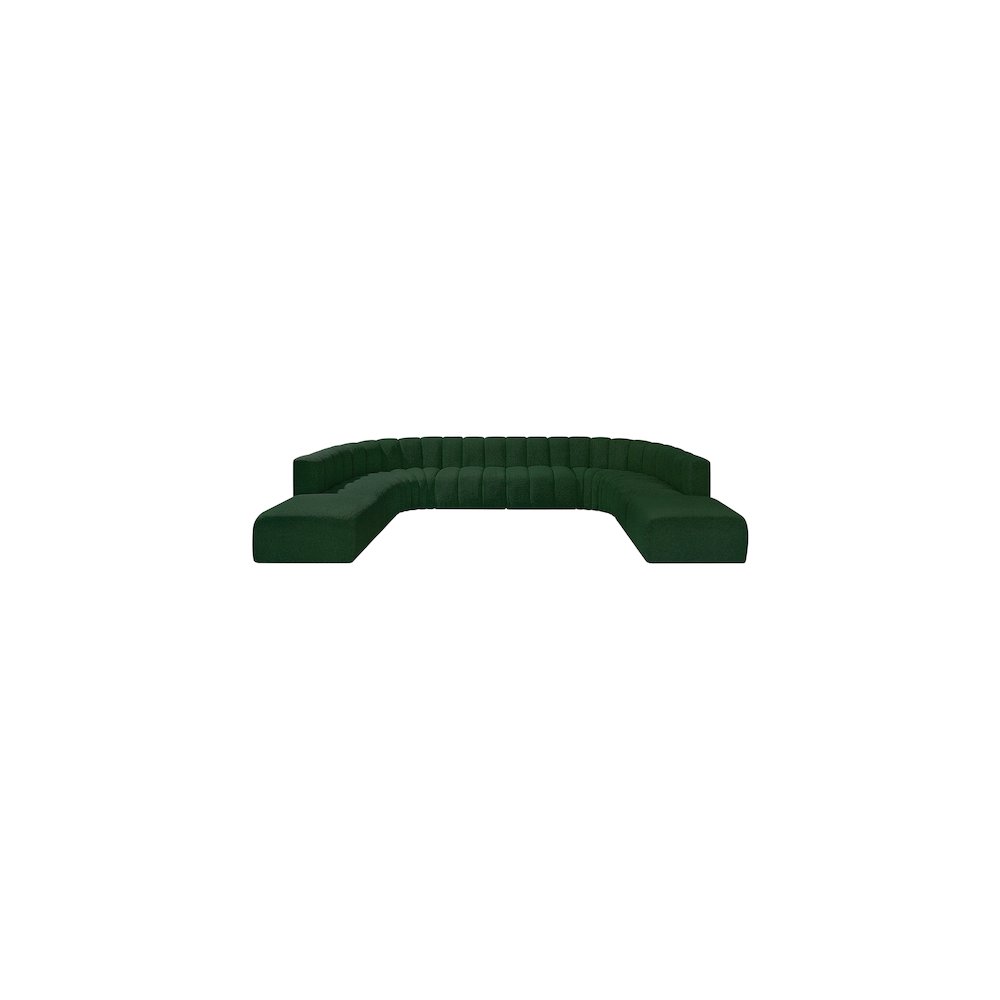 Arc Green Boucle Fabric Modular Sofa