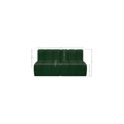 Arc Green Boucle Fabric Modular Sofa