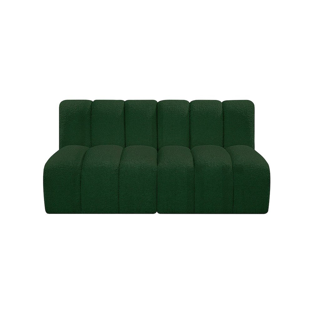 Arc Green Boucle Fabric Modular Sofa