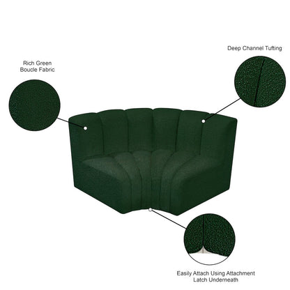 Arc Green Boucle Fabric Modular Sofa