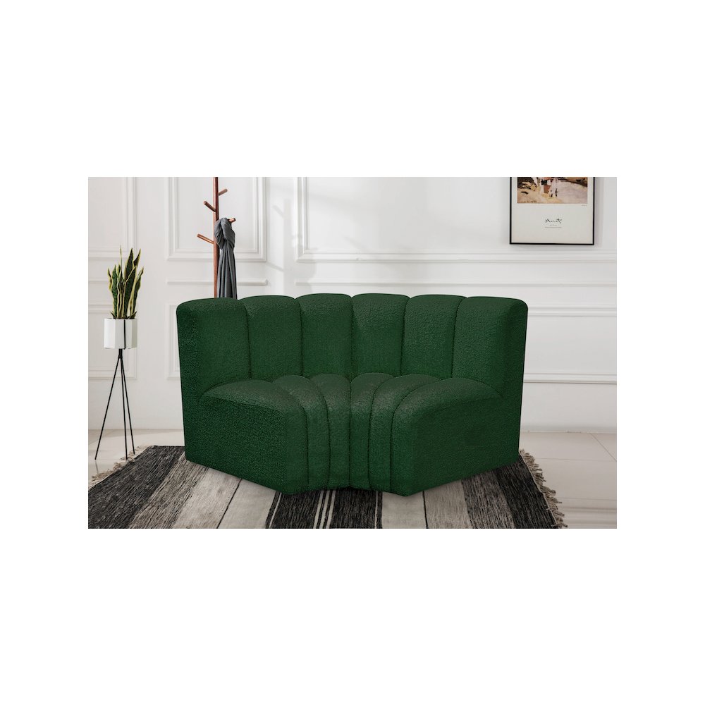 Arc Green Boucle Fabric Modular Sofa