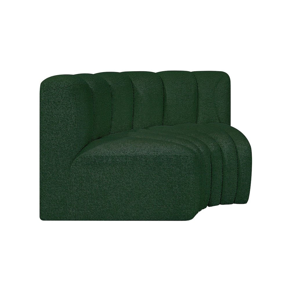 Arc Green Boucle Fabric Modular Sofa