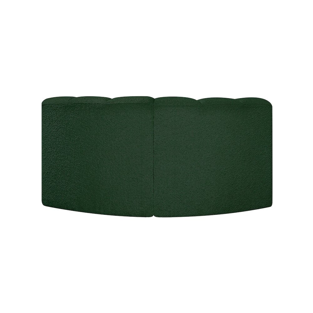 Arc Green Boucle Fabric Modular Sofa