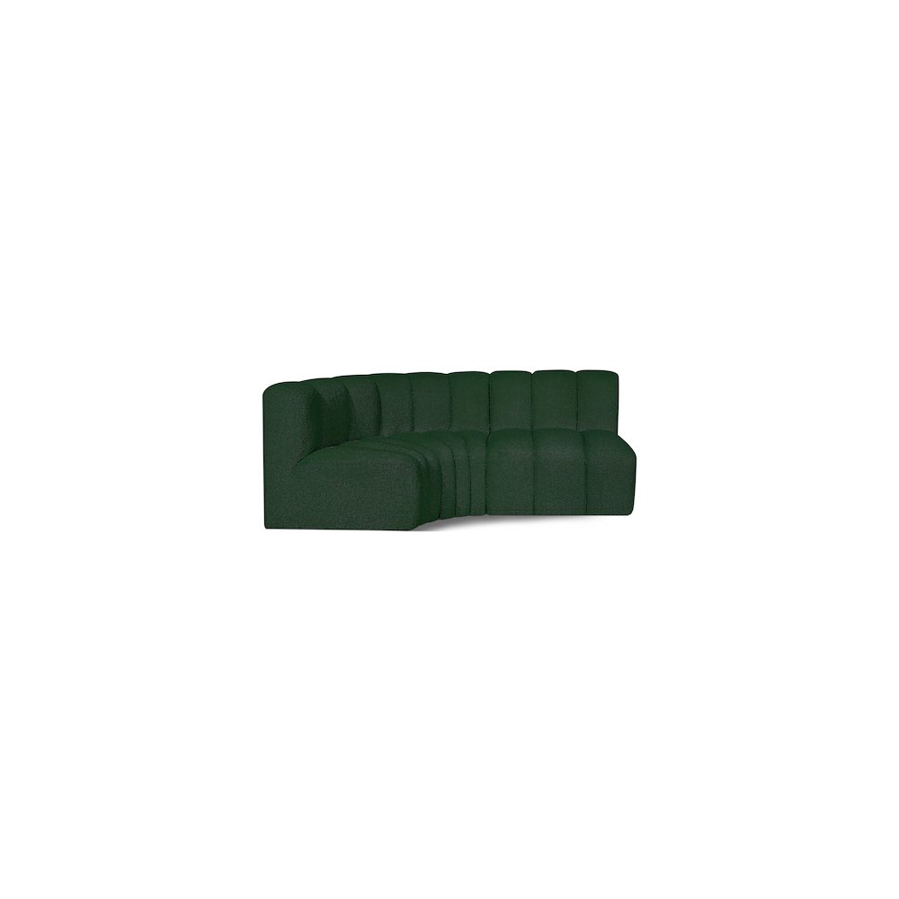 Arc Green Boucle Fabric Modular Sofa