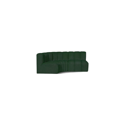 Arc Green Boucle Fabric Modular Sofa