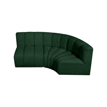 Arc Green Boucle Fabric Modular Sofa
