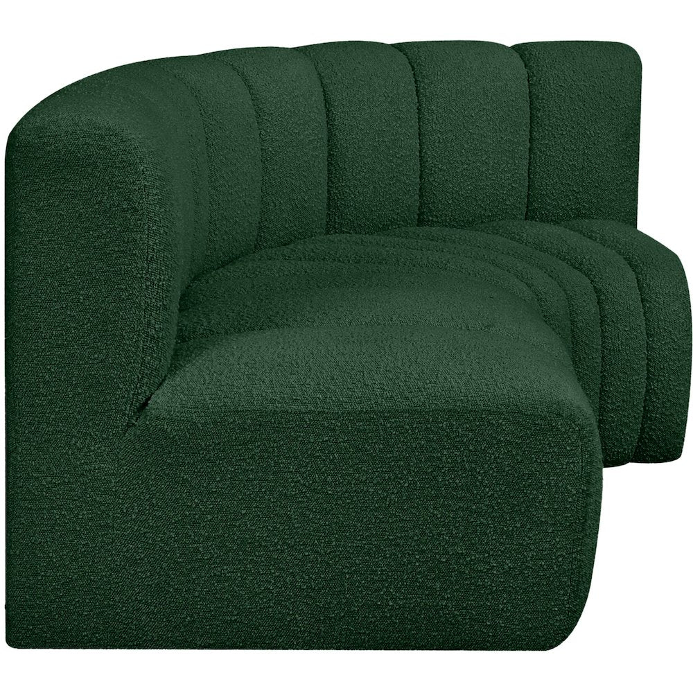 Arc Green Boucle Fabric Modular Sofa