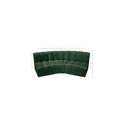 Arc Green Boucle Fabric Modular Sofa