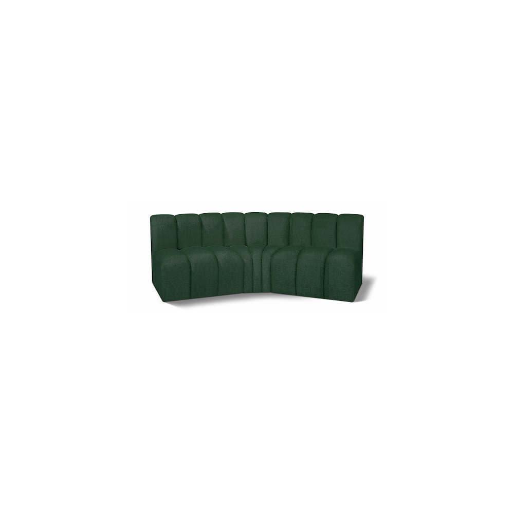 Arc Green Boucle Fabric Modular Sofa