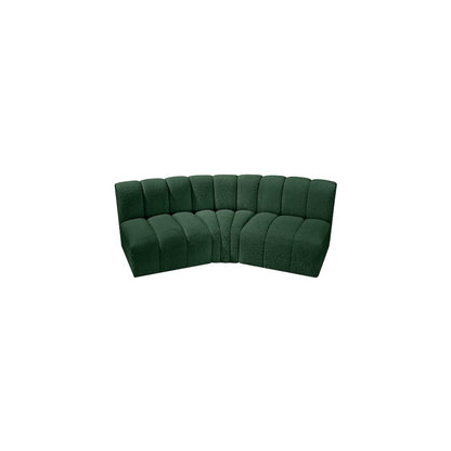 Arc Green Boucle Fabric Modular Sofa