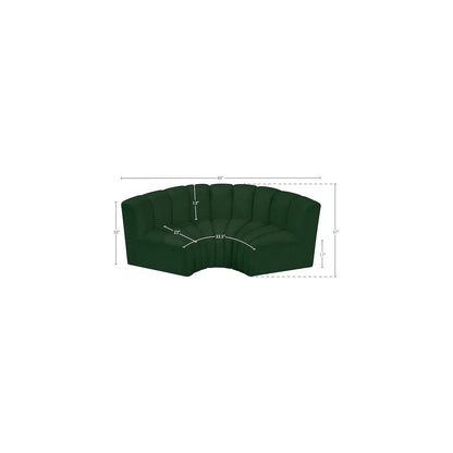 Arc Green Boucle Fabric Modular Sofa