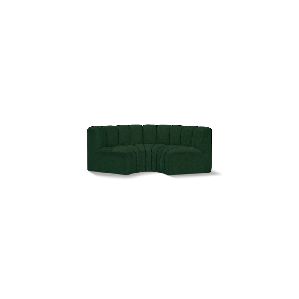 Arc Green Boucle Fabric Modular Sofa