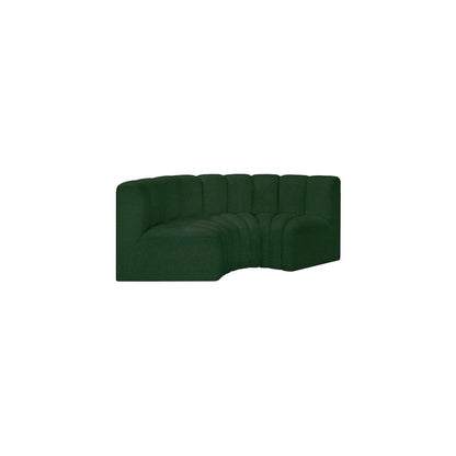 Arc Green Boucle Fabric Modular Sofa