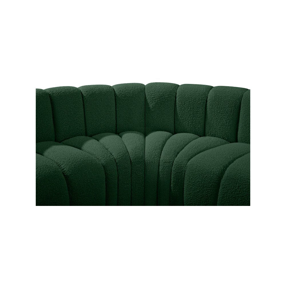 Arc Green Boucle Fabric Modular Sofa