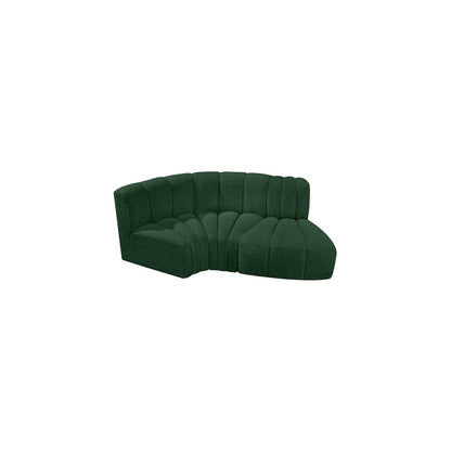 Arc Green Boucle Fabric Modular Sofa