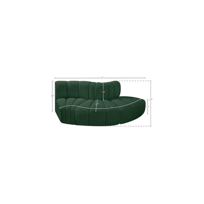 Arc Green Boucle Fabric Modular Sofa