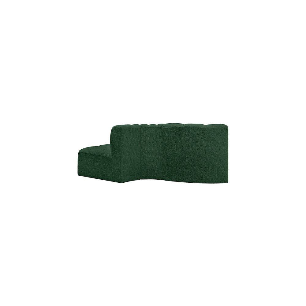 Arc Green Boucle Fabric Modular Sofa
