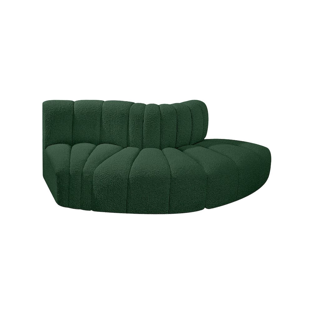 Arc Green Boucle Fabric Modular Sofa