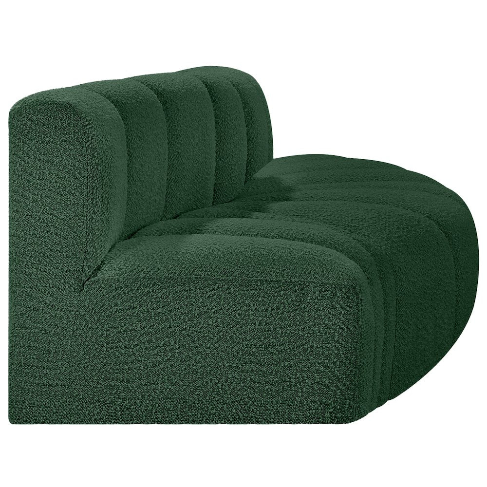 Arc Green Boucle Fabric Modular Sofa