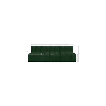 Arc Green Boucle Fabric Modular Sofa