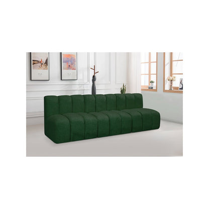 Arc Green Boucle Fabric Modular Sofa