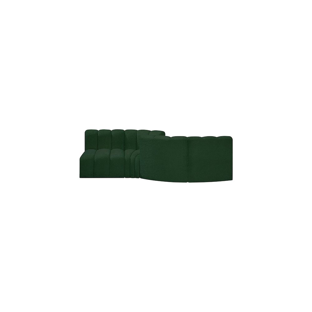 Arc Green Boucle Fabric Modular Sofa